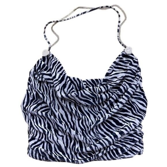 Nana Jacqueline Zebra Velvet Top - Picture 1 of 5